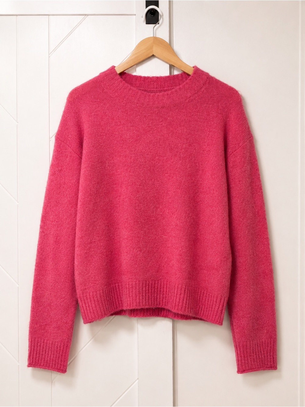 American Eagle Pink Crewneck Sweater XS Oversized Cozy